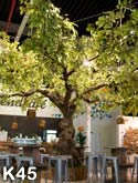Kunstbaum gro - Hhe o. Podest ca. 450 cm, (Knstliche Eiche auf der Nrnberger Messe)
